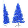 zahrada-XL Umelý vianočný polovičný stromček s podstavcom modrý 240cm PVC 344684