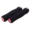 Gripy SRAM Locking penové ergonomické 129mm čierne s čiernou objímkou a koncovkou