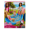 Barbie s bazénem a skluzavkou