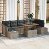 zahrada-XL Záhradný jedálenský set 8 pcs Šedá, hnedá 100 x 55 x 73 cm 3349929