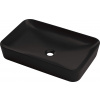 Deante Tess umývadlo 59.7x39.6 cm obdĺžnik pultové umývadlo čierna CDS_NU6S