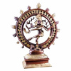 Nefertitis Feng Shui soška Shiva Nataraja dvojfarebná mosadz 20 cm NF29157 - výška cca 20 cm