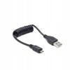 Gembird CC-MUSB2C-AMBM-0.6M micro USB cable 2.0 coiled cable black 0,6m
