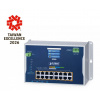 PLANET Industrial L2+ 16-Port 10/100/1000T 802.3bt PoE + 4-Port 10G SFP+ Wall-mount Managed Ethernet Switch with LCD Touch Screen Riadený L2/L2+ Gigabit Ethernet (10/100/1000) Podpora napájania cez Et