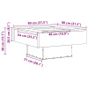 vidaXL Ohnisko Štvorcové 80x80x40 cm z Opatrenej Ocele - Hnedá - 262267-278899