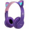 SLÚCHADLÁ PRE DETI BLUETOOTH MAČACIE UŠI MAČKA LED RGB NA UŠI MIKROFÓN