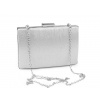 Kabelka - listová kabelka metalická strieborná 1ks