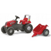 Rolly Toys Šliapací traktor Rolly Kid-x s vlečkou červený