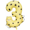 Fóliový balón číslo 3 Gepard 68x98 cm
