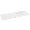 Sapho BRAHEA umývadlo 141x51,5cm (70+70cm), Rockstone, pravé, biela matná BL141R