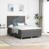 Boxspring postel s matrací a LED tmavě šedá 160x200 cm tkanina Šedá 3343111