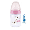 NUK Dojčenská fľaša First Choice Temperature Control 150 ml pink ružová