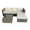 Casarredo Zahradní ratanový set GRENADA rohová sedačka + stůl šedá/krém
