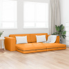 zahrada-XL Podlahová pohovka na posteľ 2-in-1 tmavožltá 245x150x60.5 cm Tkanina 4106723