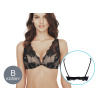 Dámska podprsenka - bralette - double - Lormar My Double Gem Farba: Čierna, Veľkosť: 70 B