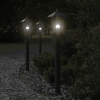 Vonkajšia Stojaca Lampa Čierna Nehrdzavejúca Oceľ Čierna