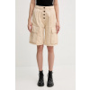 Bavlnené šortky Alpha Industries Sailor Cargo Shorts Wmn béžová farba, jednofarebné, vysoký pás, 156024 M