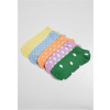 No Show Socks Dots 5-Pack - summercolor 47-50