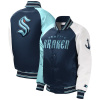 Dětská bunda Seattle Kraken NHL Starter Youth Raglan Full-Snap Varsity Jacket - Deep Sea Blue Veľkosť: Dětské XL (13 - 15 let)
