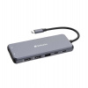 VERBATIM Hub USB-C Pro Multiport 14 Port, 5x USB-A, 2x USB-C, 2x HDMI, 1xVGA, RJ45, 3.5mm Jack audio, microSD/SD, šedá (32154)