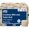 Tork Tork – Role toaletního papíru bez dutinky, T7, Advanced, 2vrstvá, 36 × 900 listů – přírodní