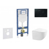 GEBERIT - Duofix Set předstěnové instalace, kompaktního klozetu Gaia sedátka softclose, tlačítko Sigma01, černá SANI11CA5117B