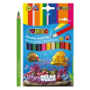 JUNIOR Ocean World Jumbo, pastelky, drevené, trojhranné (12 farieb)