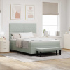 zahrada-XL Box Spring Bed s matracom a lavicou Svetlosivá 140x200 cm Zamat 3344450