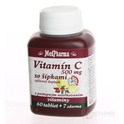 MedPharma Vitamín C 500 mg so šípkami 67 tabliet