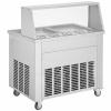 SucceBuy Podlahový vyprážaný stroj na ľad 1750 W s dvojitým hrncom 220 V