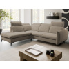 Rohová sedacia súprava Glow, taupe látka, ľavý roh