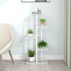 5-poschodový stojan na kvety 43x22x98 cm biely kovový-ForU-336111