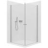 Cerano Antelo Duo, 2-krídlový sprchovací kút 90(dvere) x 90(dvere) x 190 cm, 6mm číre sklo, chrómový profil, CER-CER-433293