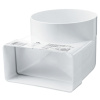 VENTS Koleno pripojovacie PVC 90° Ø100 mm 120 x 60 mm