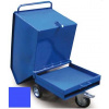 Výklopný vozík na špony, triesky 400 litrov, základný, modrý