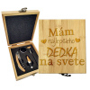 Sablio Darčeková sada na víno Ja mám najlepšieho dedka na svete: 147×168×49 mm