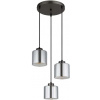 Globo Lighting Felicia závesné svietidlo 3x60 W čierna-chrómová 16056-3HR