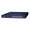 PLANET GSW-2620VHP sieťový prepínač Nespravované Gigabit Ethernet (10/100/1000) Podpora napájania cez Ethernet (PoE) 1U Modrá (GSW-2620VHP)