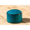 Hammershus Fairtrade Okrúhly kožený box Tuareg z Burkiny Faso, rôzne farby, 12 cm Barva: Tyrkysová
