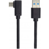 PremiumCord ku31cz3bk USB typ C/M zahnutý konektor 90° - USB 3.0 A/M, 3m