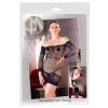 Mandy Mystery - Fishnet Bib Dress with Cardigan and Thong (Black)