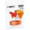 USB kľúč, 128GB, USB 2.0, EMTEC C410 Color, oranžová