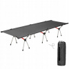 Pole Bed 7075 190 cm x 65 cm čierna (Prenosné skladacie lôžko na spanie vonku)