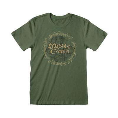 Pánské tričko Lord Of The Rings|Pán prstenů: Middle Earth (L) zelená bavlna