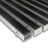 čierna hliníková čistiace kefová vonkajšie vstupná rohož Alu Super - 150 x 100 x 2,2 cm