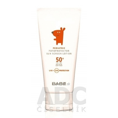 BABÉ DIEŤA Mlieko na opaľovanie SPF 50+ (Pediatric sunscreen Lotion) 1x100 ml, 8437011329400