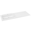 Sapho BRAHEA umývadlo 141x51,5cm (70+70cm), Rockstone, ľavé, biela matná BL141L