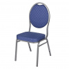 Mextra Banketová stolička HERMAN, 300 čierna-strieborná/modrá