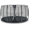 Trampolína s ochrannou sieťou Dynamic Groundlevel Exit Toys do zeme okrúhla 427 cm priemer čierna