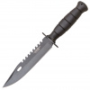 JKR Taktický nôž so záštitou, 16,5 cm, ABS, čierny
